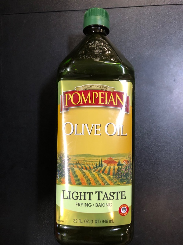 Photo 3 of Pompeian Light Taste Olive Oil, Subtle Flavor, Perfect for Frying & Baking, Naturally Gluten Free, Non-Allergenic, Non-GMO, 32 FL. OZ. (BB 06/2026)