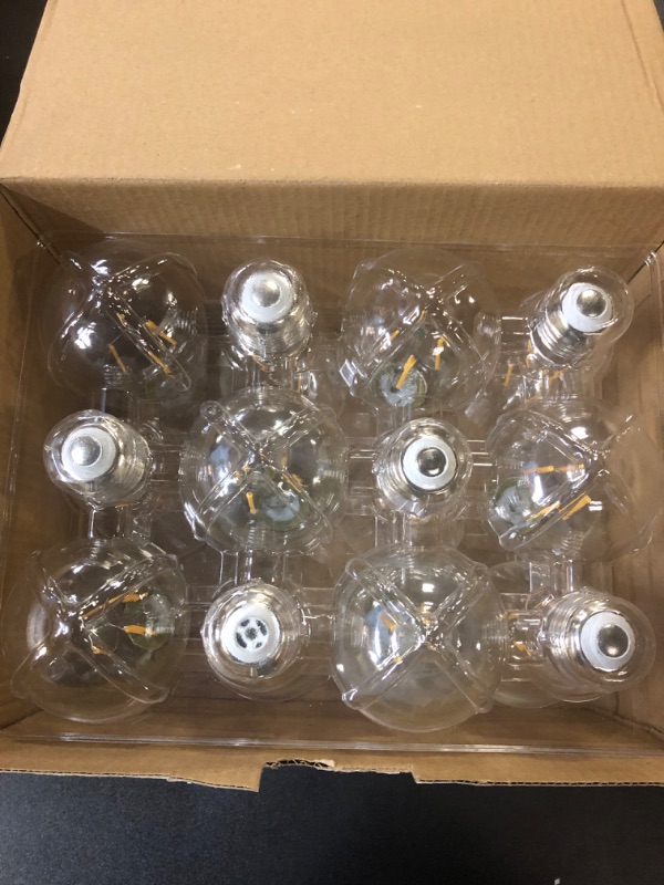 Photo 2 of 12 Pack Dimmable LED Edison Bulbs 40W Equivalent,4 Watt Filament Bulb,3000K Warm White ST19 Light Bulb,450LM E26 Vintage for Ceiling Fixtures