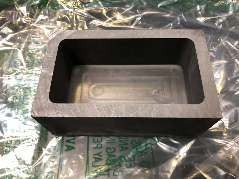 Photo 2 of 2 Kg Graphite Ingot Mold Crucible Casting Mould Silver Gold Ingot Mould for Gold Silver Metal Aluminum Copper Melting Casting Refining, 85 x 45 x 30 mm (1 Piece)