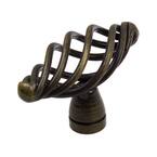 Photo 1 of 2 in. L Antique Brass Oval Birdcage Cabinet Knob (10-Pack)
