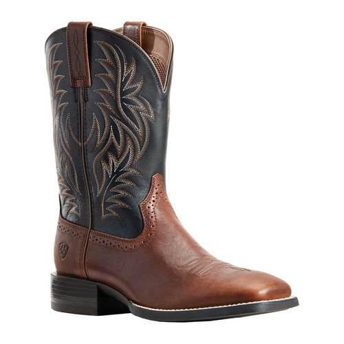 Photo 1 of Ariat Men's Sport Wide Square Toe Western Boots Cognac/Candy Black, 10 - Men's Ropers at Academy Sports
