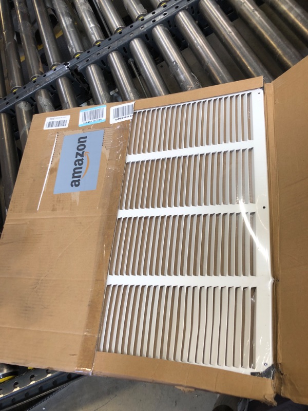 Photo 2 of 22" x 22" Return Air Grille - Sidewall and Ceiling - HVAC Vent Duct Cover Diffuser - [White] [Outer Dimensions: 23.75w X 23.75"h]