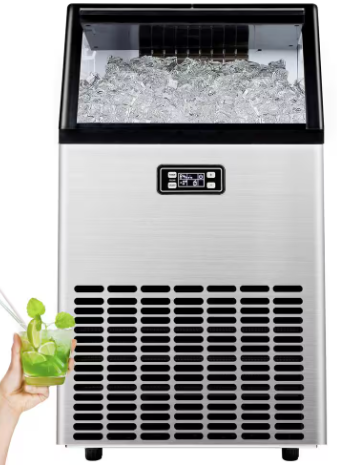 Photo 1 of SIMZLIFE
100 lbs./24H Commercial Freestanding Ice Maker with 33 lbs. Storage Bin in Stainless Steel