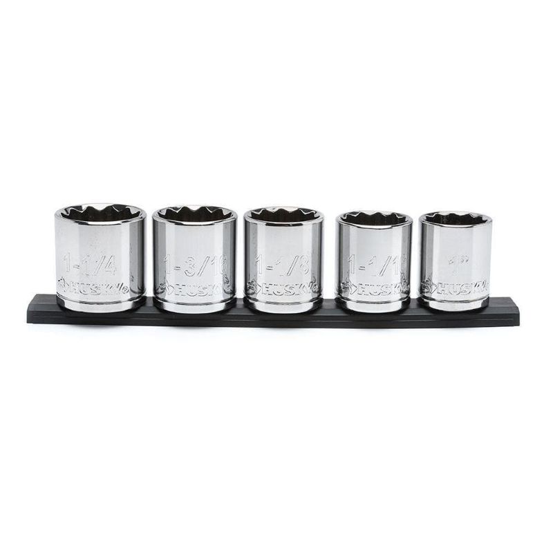 Photo 1 of 1/2 in. Drive SAE Large Socket Set (5-Piece)
