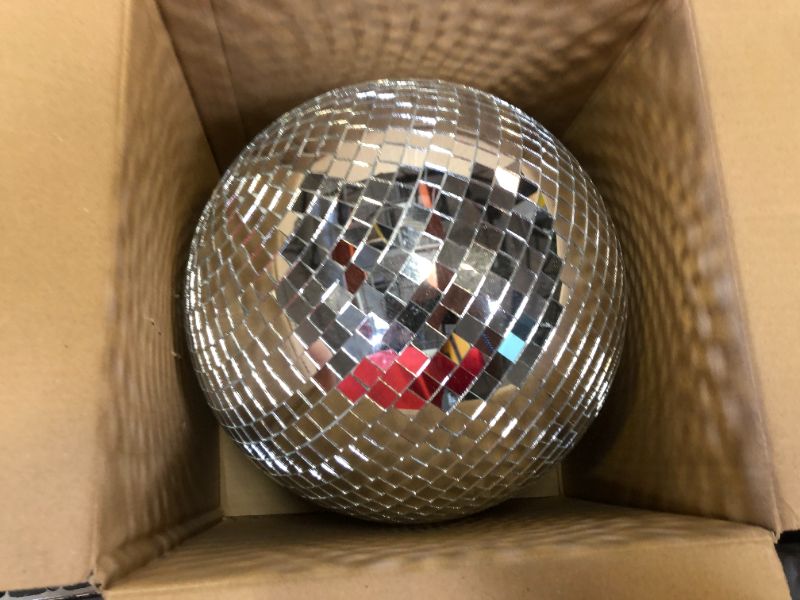 Photo 2 of 10" Mirror Disco Ball Great for a Party or Dj Light Effect Christmas