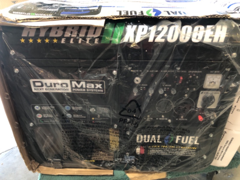 Photo 3 of DuroMax XP12000EH 12,000 Watt Portable Dual Fuel Gas Propane Generator