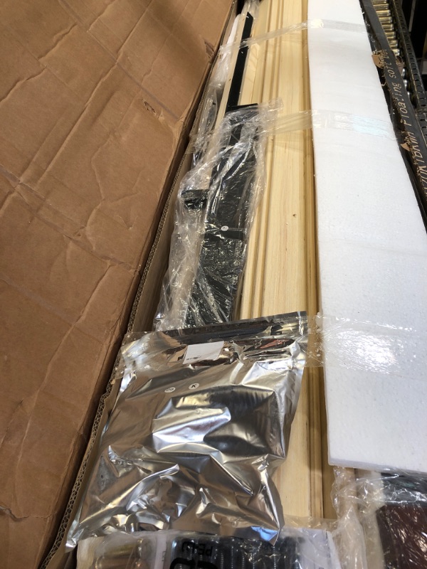 Photo 1 of Zevemomo Floating King Bed Frame with Storage, Upholstered Platform Bed Frame King with LED Lights, Floating Bed Frame with Headboard, Charging Station with USB-A & Type-C Ports, No Noise, White