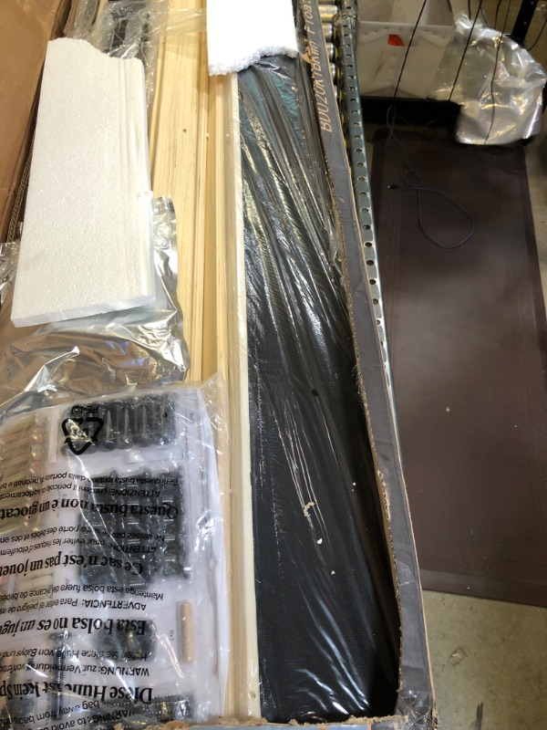 Photo 1 of Zevemomo Floating King Bed Frame with Storage, Upholstered Platform Bed Frame King with LED Lights, Floating Bed Frame with Headboard, Charging Station with USB-A & Type-C Ports, No Noise, White