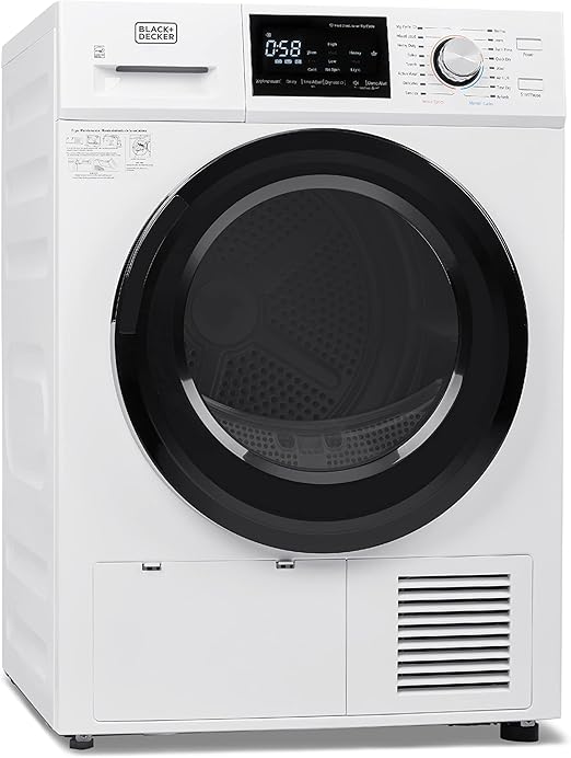 Photo 1 of BLACK+DECKER BDFH44M Heat Pump, 4.4 Cu. Ft. Electric Clothes Ventless Dryer Without Outside Exhaust, White
