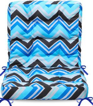 Photo 1 of  Patio Chair Cushion Chair Pad(Geometric Style,Dark Blue)