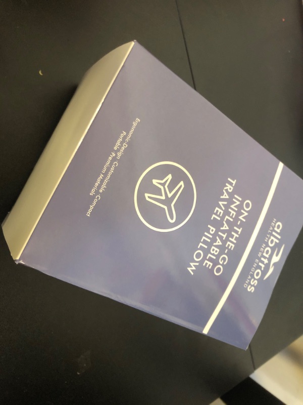 Photo 2 of Albatross Health New England Travel Pillow Great for First and Business Class, All-Round Support to Head/Neck/Chin, Inflatable Travel Neck Pillow for Airplane, Train.