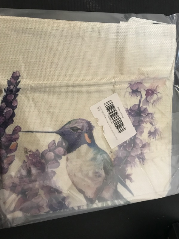 Photo 2 of 1pc--GAGEC Spring Pillow Covers 20x20 Inch Lavender Birds Throw Pillowcase Seasonal Home Sofa Bedroom Living Room Holiday Cushion Case Farmhouse Decorations