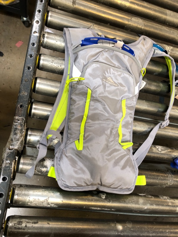 Photo 1 of High Sierra Hydrahike 2.0 Hydration Backpack with 2L Reservoir, for Hiking, Biking, Camping, Traveling, Silver, 4L