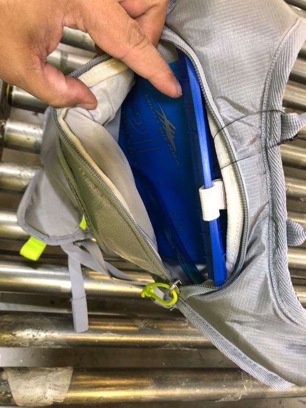 Photo 1 of High Sierra Hydrahike 2.0 Hydration Backpack with 2L Reservoir, for Hiking, Biking, Camping, Traveling, Silver, 4L