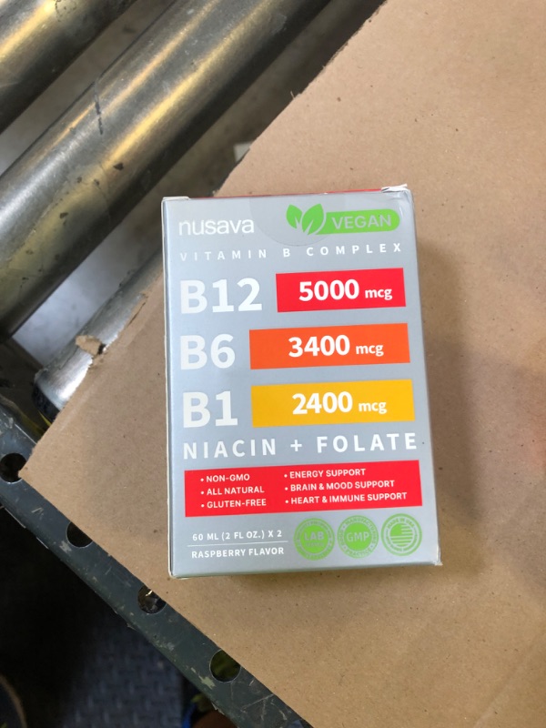 Photo 2 of (2 Pack) Vitamin B12 Liquid Drops, Vitamin B Complex, Vegan B12 Sublingual 5000 mcg with Vitamin B6, Liquid B12 Methylcobalamin Supports Energy, Brain & Heart with 27,200 mcg Per Serving, 80 Servings