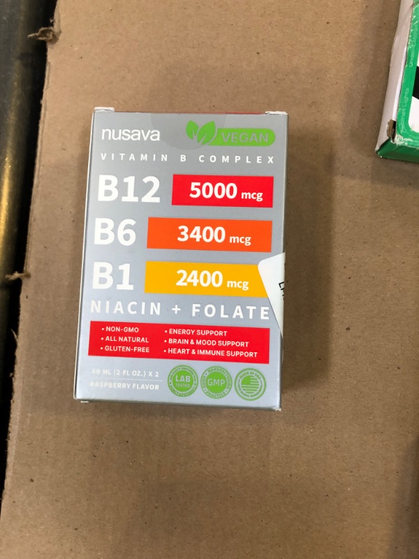 Photo 2 of (2 Pack) Vitamin B12 Liquid Drops, Vitamin B Complex, Vegan B12 Sublingual 5000 mcg with Vitamin B6, Liquid B12 Methylcobalamin Supports Energy, Brain & Heart with 27,200 mcg Per Serving, 80 Servings