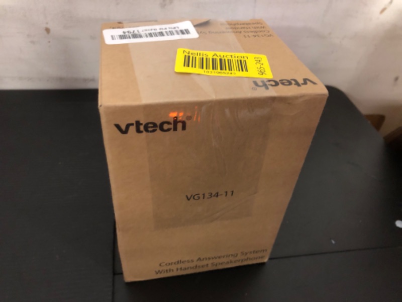 Photo 2 of [New] VTech VG134-11 DECT 6.0 Cordless Home Phone with Bluetooth Connection, Digital Answering Machine, Backlit Display,Full Duplex Speakerphone, Caller ID/Call Waiting,1000 ft Range (Black)