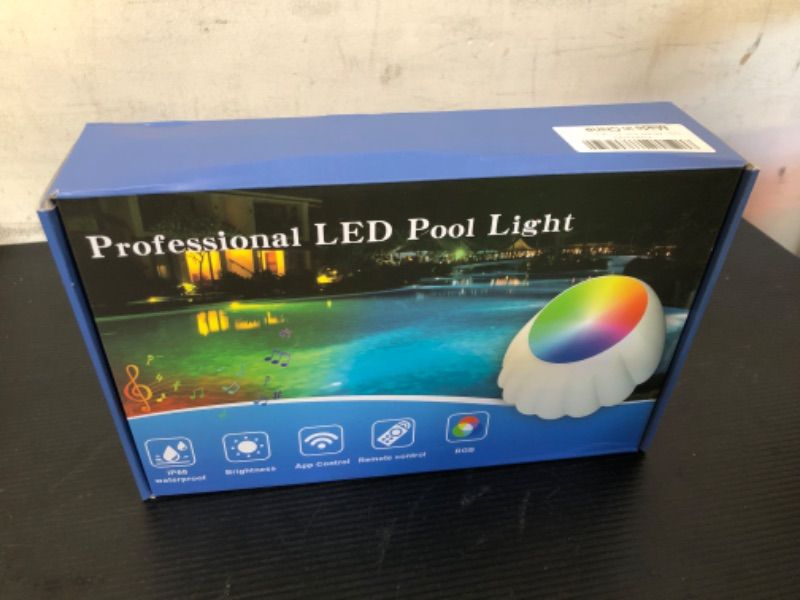 Photo 2 of AKLIFFE Pool LED Lights for Above Ground Pools, Submersible Pool Light for Inground Pool with App & Remote Controls, RGB Colors Flicker with Music Rhythm, Timed ON-Off, Diverse Dynamic Light Effects