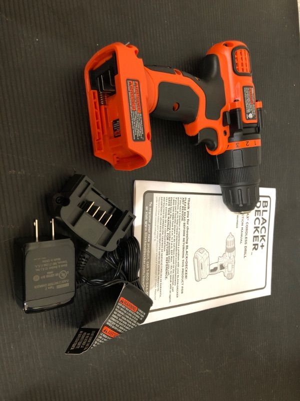 Photo 2 of BLACK+DECKER 20V MAX Cordless Drill and Driver----BATTERY NOT INCLUDED
