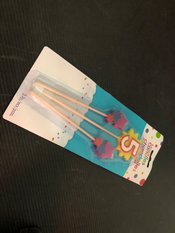 Photo 2 of Amscan #5 Birthday Pick Candle Set | Assorted 