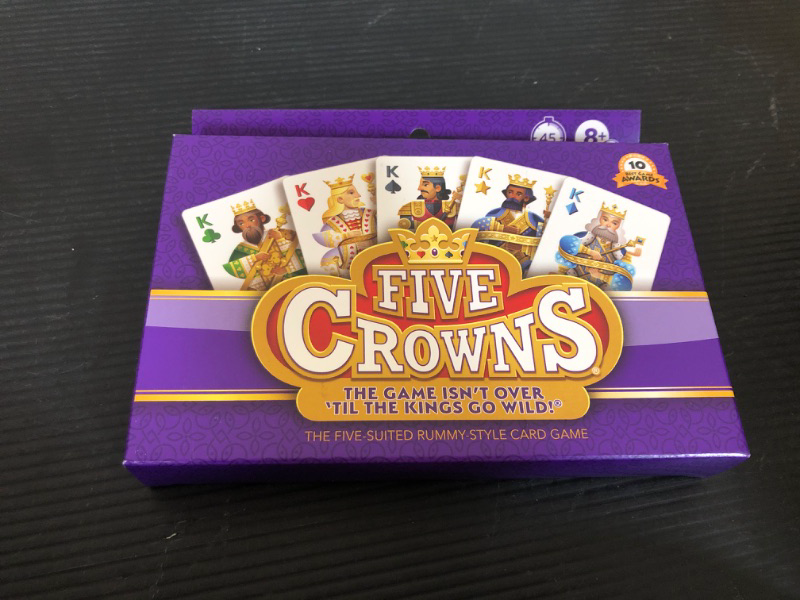 Photo 1 of PlayMonster Five Crowns Card Game and Five Crowns Double Sided 130 Sheet Scorepad Bundle — 5 Suited Rummy-Style Card Game for Adults and Kids — for Ages 8+
