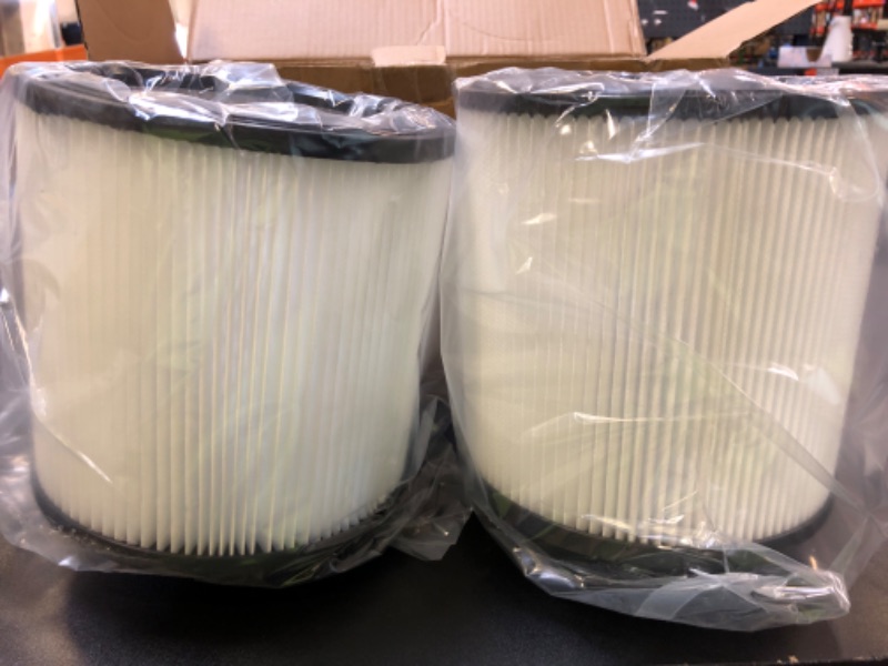 Photo 2 of 2 Pack DXVC6910 Vacuum Filter Compatible with Dewalt Shop Vac 6 to 16 Gallon, Replacement Cartridge Filters Fit Wet/Dry Vac DXV06P DXV09P DXV10P DXV10PL DXV10SA DXV12P DXV14P DXV16P