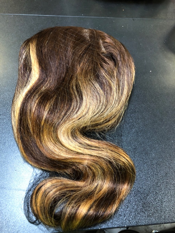 Photo 1 of 16'' WIG COLOR BROWN WITH HIGHLIGHTS EYELASHES INCLUDED 