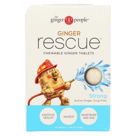 Photo 1 of 2 Ginger People Ginger Rescue - Strong - 24 Chewable Tablets EXP 06 2026
