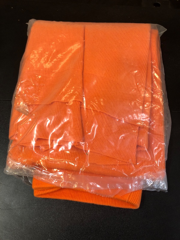 Photo 1 of Aleumdr Women 2 Piece Outfits Sweatsuit Oversized Half Zip Pullover Long Sleeve Sweatshirt Jogger Pants Set with Pockets - orange - Large
