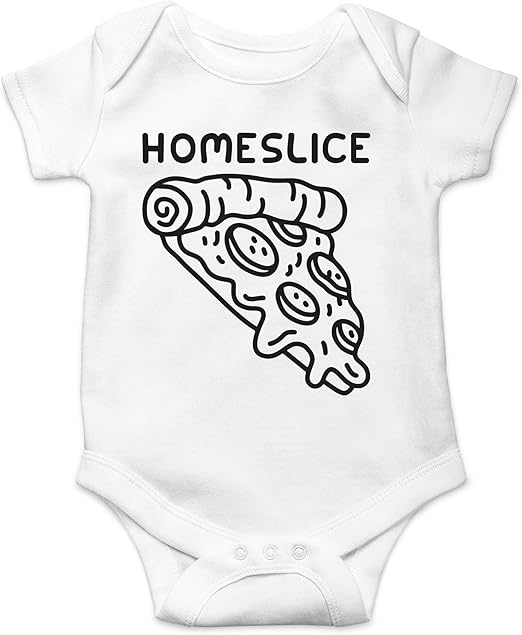 Photo 1 of AW Fashions Homeslice Baby Bodysuit Funny Newborn Boy Outfits Cute Comfy Adorable Girl Romper Clothes - 6M
