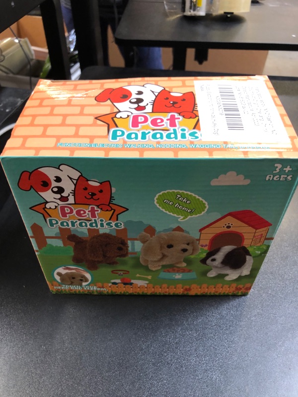 Photo 1 of BETTERLINE Puppy Electronic Interactive Pet Dog -Walking, Barking, Tail Wagging, Stretching Companion Animal for Kids (Husky Dog)