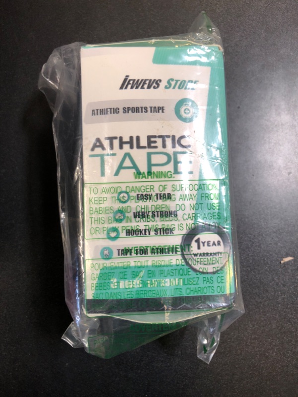 Photo 2 of (3 Pack) White Athletic Sports Tape, Very Strong Easy Tear No Sticky Residue Tape for Athlete & Sport Trainers & First Aid Injury Wrap,Suitable for Bats,Tennis,Gymnastics & Boxing?1.5in X 35ft?