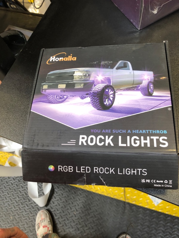 Photo 3 of Honalia LED Rock Lights for UTV 4 Pods, RGB Rock Lights for ATV with APP Control Music Mode 60 LEDs, Underglow Kit for Cars RZR UTV Golf Cart 4 Wheeler Automotive Exterior ATV Accessories.