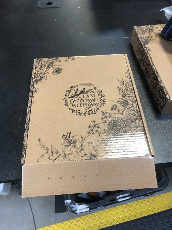 Photo 1 of WOODEXPE Sympathy Gift LED Memorial Shadow Box 8x10 Memorial Gifts for Loss of Loved One (A Letter from Heaven Black)