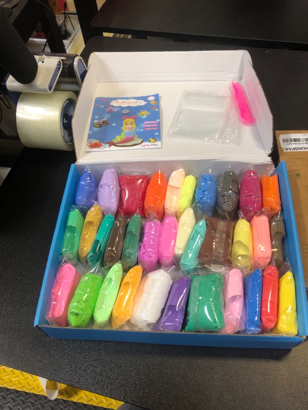 View 2 of Modeling Clay for Kids - ifergoo 36 Colors Air Dry Clay Ultra Light No-Toxic Soft and Stretchy DIY Magic Clay with Sculpting Tools and 36 pcs Ziplock Bag