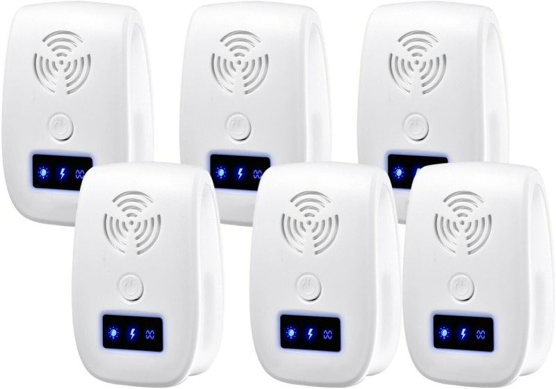 Photo 1 of 
Piyjrrf Ultrasonic Repeller & Insect Repeller,6 Pack Electronic Pest Repellent Plug in Indoor for Spider,Mosquito, Mouse, Cockroaches, Rats, Bugs.
