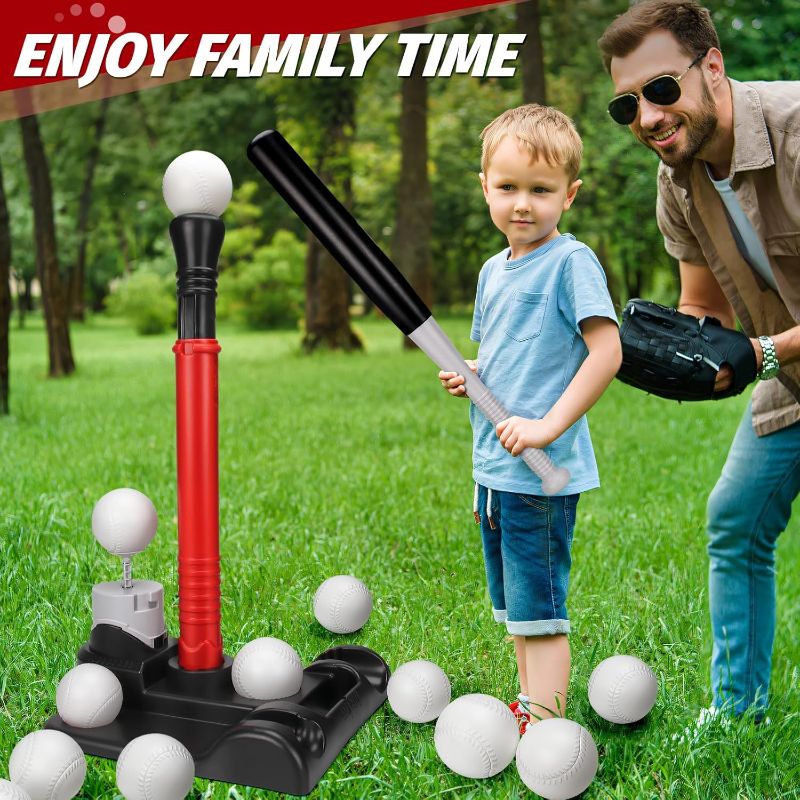 Photo 2 of 
MEIJIABA T Ball Sets for Kids 3-5, Tball Set for Kids 5-8, Tee Ball Set for Toddlers 1-3, Toddler Baseball Bat Set, Boys Outdoor Sports Pitching Launcher...