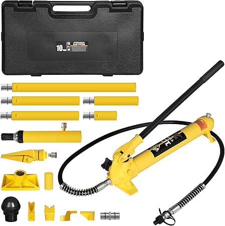 Photo 1 of Porta Power Kit 10 Ton Hydraulic Auto Body Jack Ram Portable Frame Repair Tools Car Jack Kits Auto Shop Set with Blow Mold Carrying Storage Case
