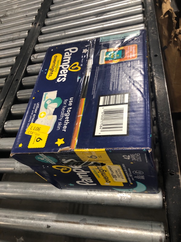 Pampers Swaddlers Overnights Diapers Size 6, 42 Count, Disposable