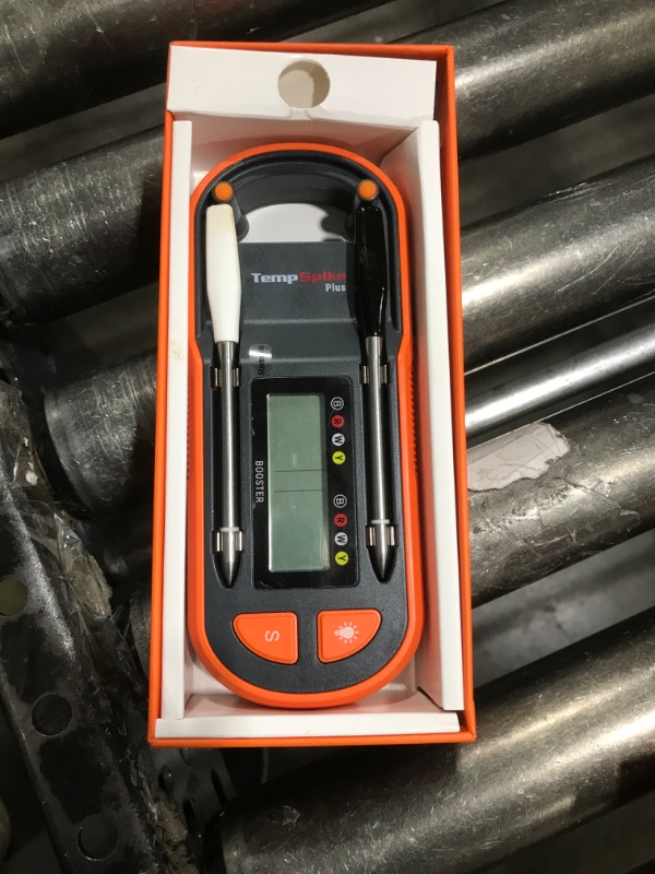 Photo 1 of ThermoPro TempSpike Plus 600ft Wireless Meat Thermometer with 2 Color-Coded Probes, Bluetooth Meat Thermometer with LCD-Enhanced Booster, Meat Thermometer Digital for Oven Grill Smoker Thermometer