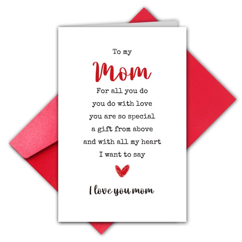 Photo 1 of (2 pack)TQDaiker Lovely Mother’s Day Card for Mother, I Love You Mom Card 