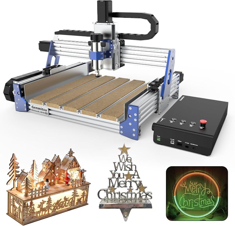 Photo 1 of Genmitsu CNC Router Machine PROVerXL 4030 V2, Fast Speed for Wood Metal Acrylic PCB MDF, Upgrade 3 Axis Engraving Machine with Closed-Loop Motor and Ball Screw, Working Area 400 x 300 x 110mm
