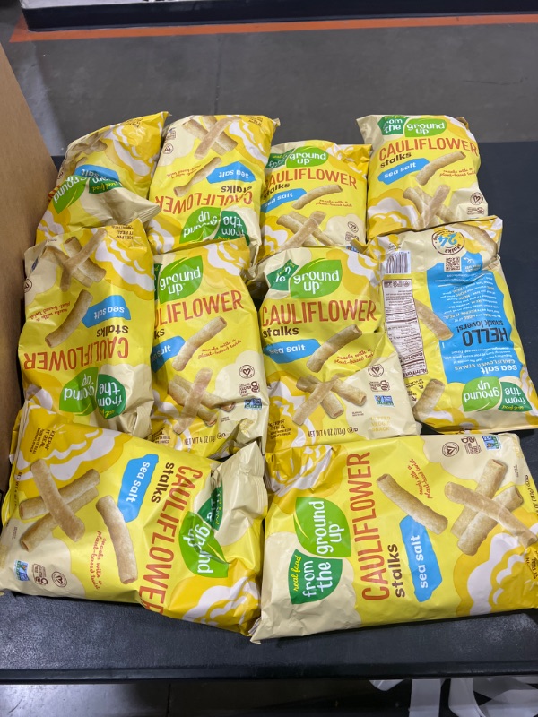 Photo 1 of 10 BAGS   From The Ground Up Cauliflower Stalks, Sea Salt - 4 oz  BB 10-30-2024
