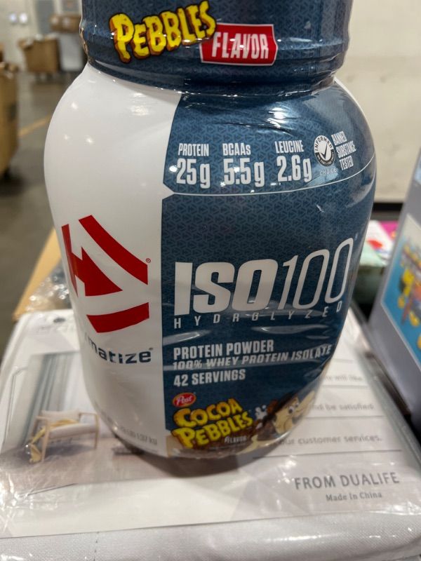 Photo 1 of ISO100 Hydrolyzed 100% Whey Protein Isolate - Fruity Pebbles (3 Lbs. / 46 Servings)  BB 03-2026