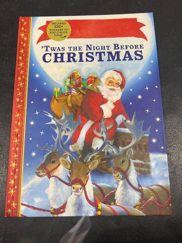 Photo 2 of 'Twas the Night Before Christmas Personalized Book with Stickers Hardcover – Picture Book, October 1, 2023