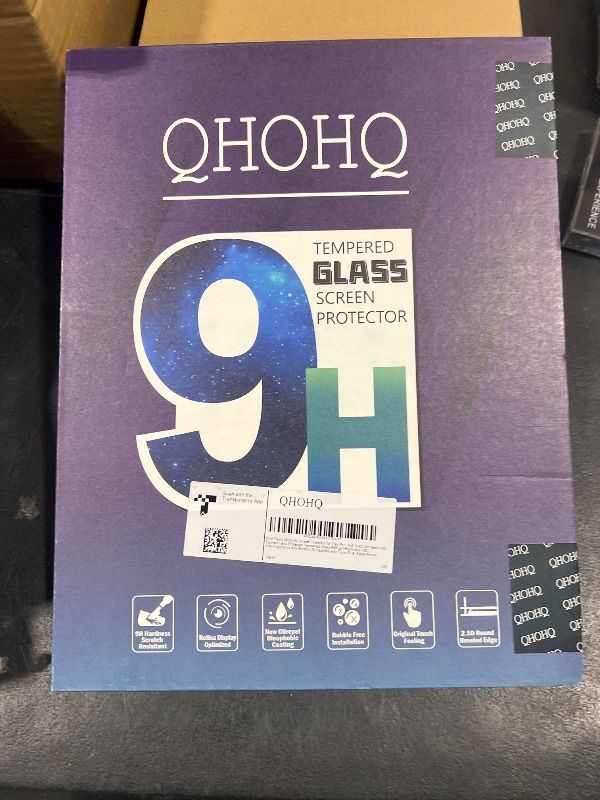 Photo 3 of [2+2 Pack] QHOHQ Tempered Glass Screen Protector for iPad Pro 12.9 2020 4th ? 2021 5th with Camera Lens Protector