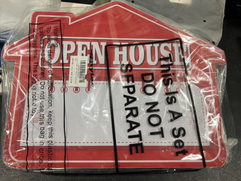 Photo 1 of  Open House Sign A Frame Stand, 12 Pack  Large Double Sided Open House Signs