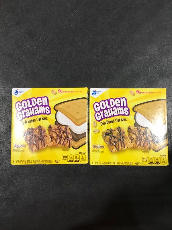 Photo 2 of 2 Pack- Golden Grahams S'mores Soft Baked Oat Bars, Chewy Snack Bars, 6 ct