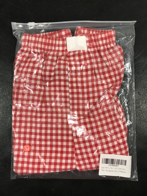 Photo 2 of [Size M] Women Y2k Plaid Shorts Gingham Boxer Shorts for Women Elastic Waist Casual Summer Checkered Plaid Cute Lounge Short