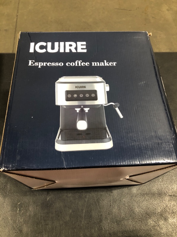 Photo 2 of ICUIRE 20 Bar Espresso Machine with Milk Frothing Pitcher, 1.5L Removable Water Tank, Semi-Automatic Coffee Machine with Steam Wand for Espresso, Latte, and Cappuccino, 1050W